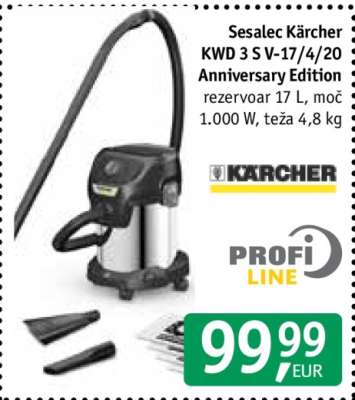 Sesalec Kärcher KWD 3 S V-17/4/20 Anniversary Edition