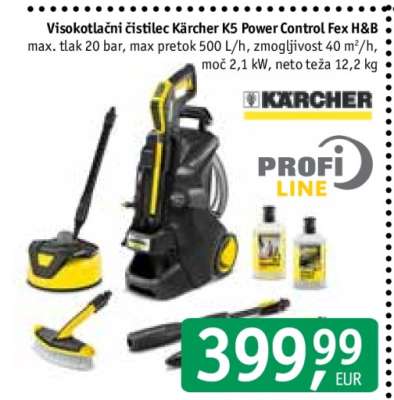 Visokotlačni čistilec Kärcher K5 Power Control Fex H&B