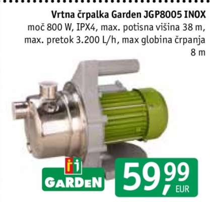 Vrtna črpalka Garden JGP8005 INOX