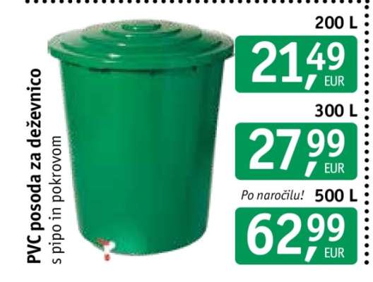 PVC posoda za deževnico 200 L