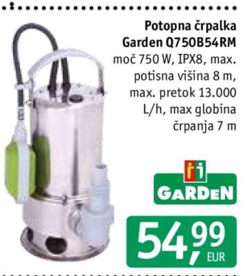 Potopna črpalka Garden Q750B54RM