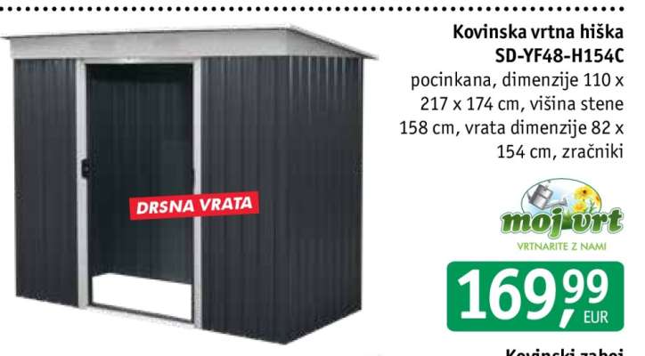 Kovinska vrtna hiška SD-YF48-H154C