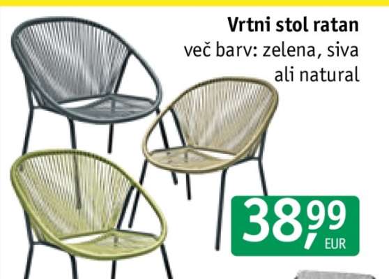 Vrtni stol ratan