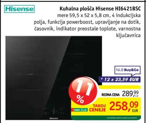 Kuhalna plošča Hisense HI6421BSC