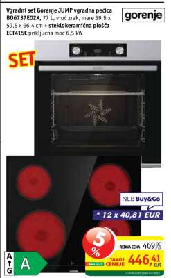 Vgradni set Gorenje JUMP vgradna pečica