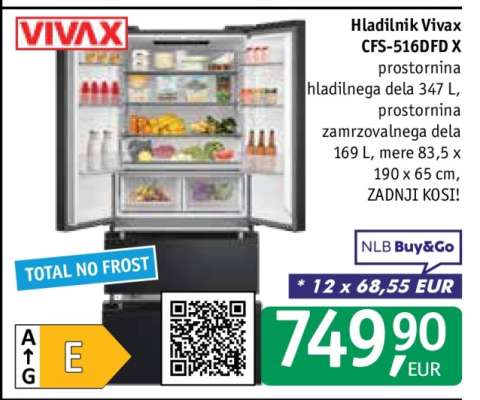 Hladilnik Vivax CFS-516DFD X