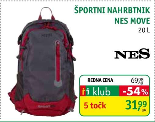 Športni nahrbtnik NES Move 20 L