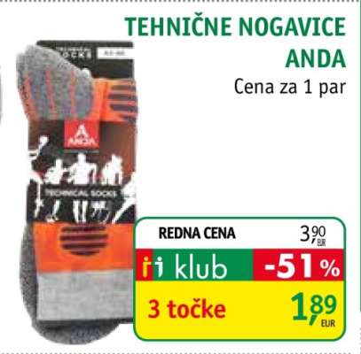 TEHNIČNE NOGAVICE ANDA