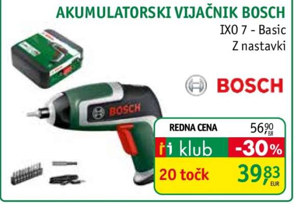 AKUMULATORSKI VIJAČNIK BOSCH IXO 7 - Basic