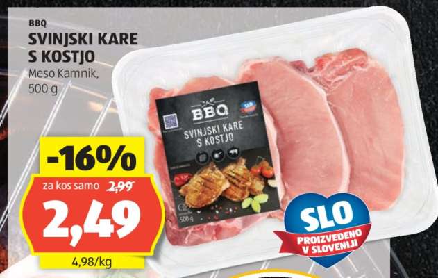 Svinjski kare s kostjo