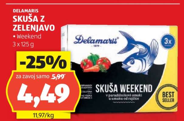 Delamaris Skuša z zelenjavo