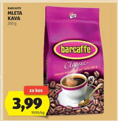 BARCAFFÉ Mleta kava