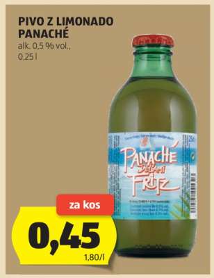 Pivo z limonádo Panaché