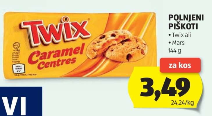 Polnjeni piškoti Twix ali Mars