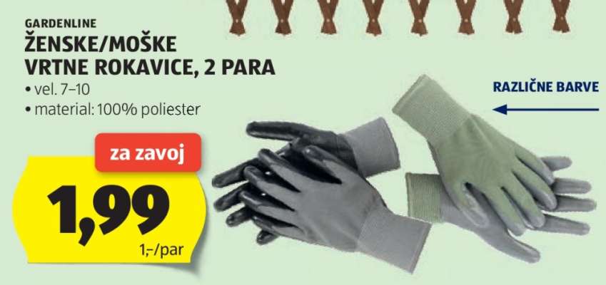 Ženske/Moške Vrtne Rokavice, 2 Para