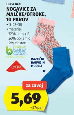 Nogavice za malčke/otroke, 10 parov