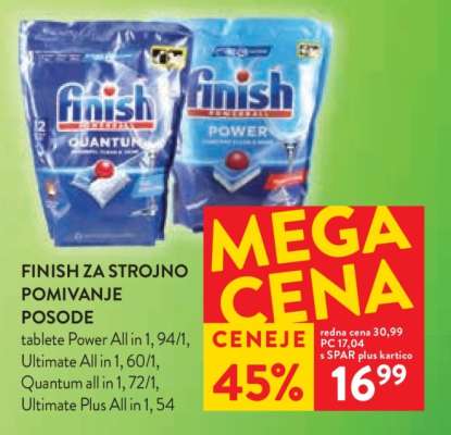 Finish za strojno pomivanje posode