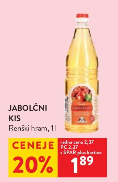 JABOLČNI KIS Renški hram, 1l