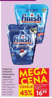 Finish za strojno pomivanje posode