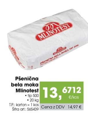 Pšenična bela moka Mlinotest