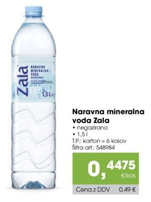 Naravna mineralna voda Zala