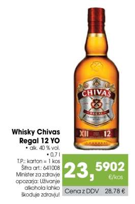 Whisky Chivas Regal 12 YO