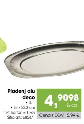 Pladenj alu deco
