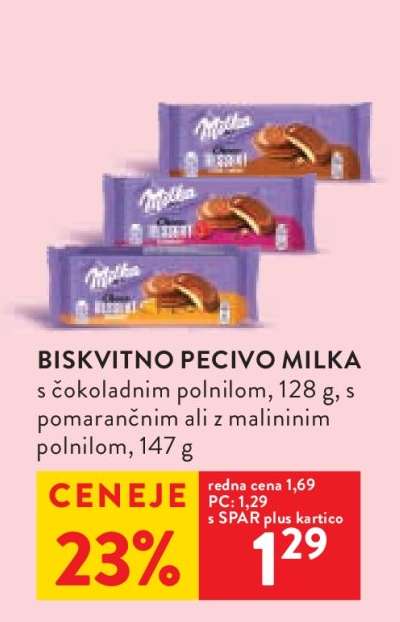 Biskvitno pecivo Milka