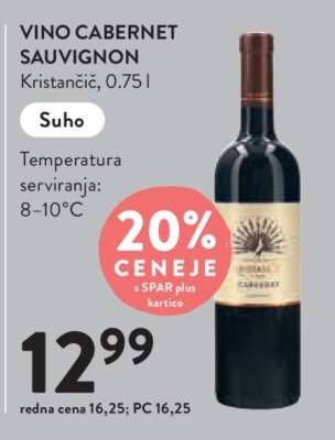 VINO CABERNET SAUVIGNON Kristančič, 0.75 l