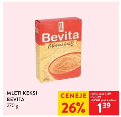 Mleti keksi Bevita