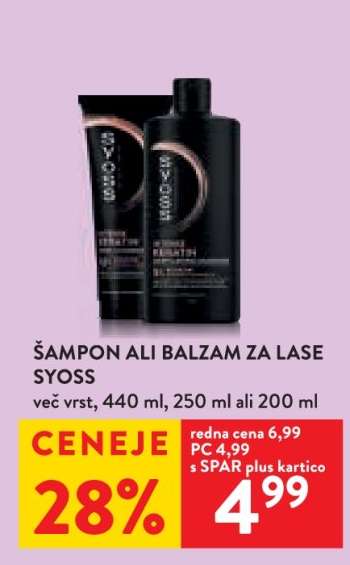 Šampon ali balzam za lase Syoss