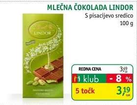 Mlečna čokolada Lindor