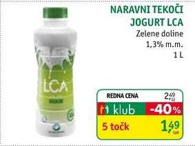 Naravni tekoči jogurt LCA