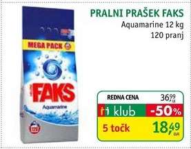Pralni prašek Faks Aquamarine