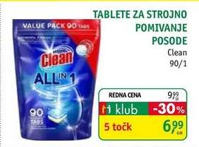 Tablete za strojno pomivanje posode Clean 90/1