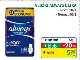 Vložki Always Ultra