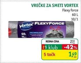 Vrečke za smeti Vortex Flexy force