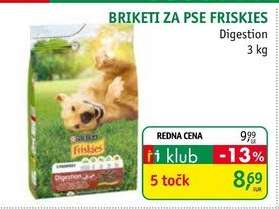 BRIKETI ZA PSE FRISKIES Digestion 3 kg
