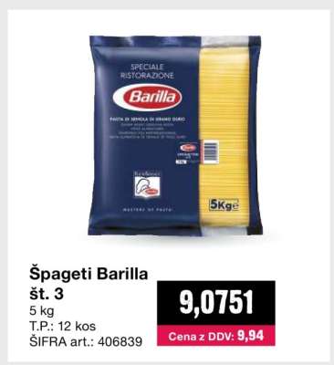 Špageti Barilla št. 3