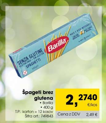 Špageti brez glutena