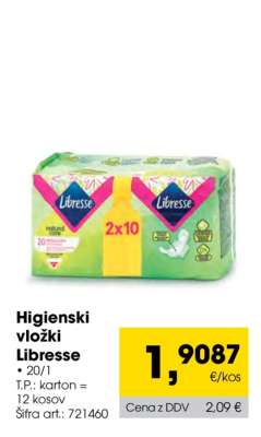 Higienski vložki Libresse