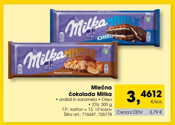 MLEČNA ČOKOLADA MILKA