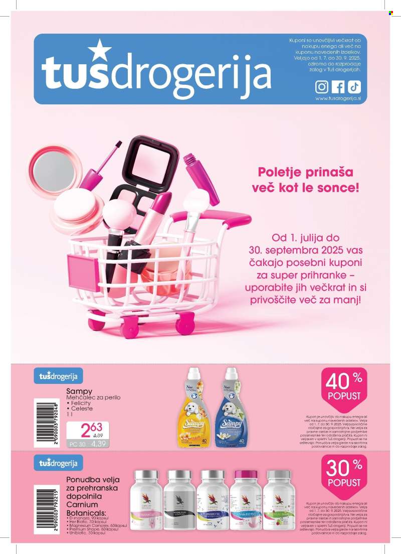 Tuš Drogeria katalog - 1.7.2025 - 30.9.2025.