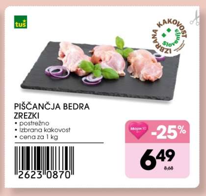 PIŠČANČJA BEDRA ZREZKI