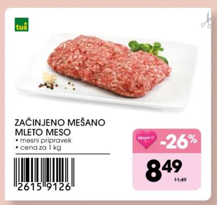 Začinjeno mešano mleto meso