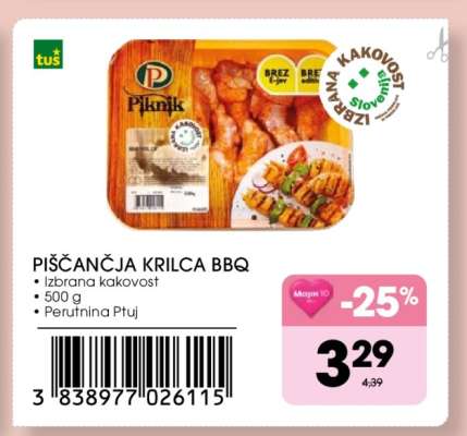 PIŠČANČJA KRILCA BBQ