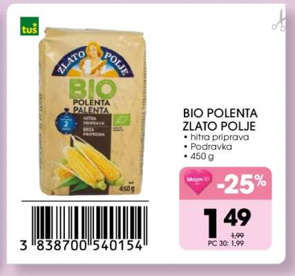 BIO POLENTA ZLATO POLJE