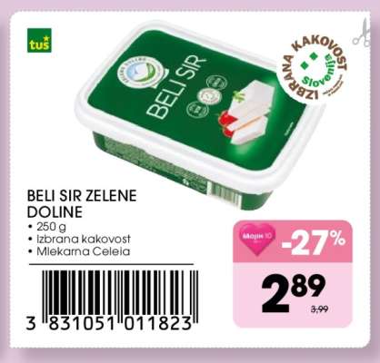 BELI SIR ZELENE DOLINE