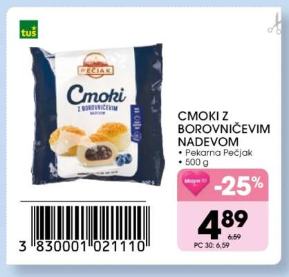 Cmoki z borovničevim nadevom
