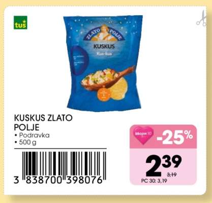 KUSKUS ZLATO POLJE